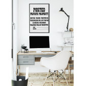 Poster immobilier, propriété privée