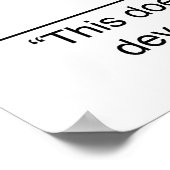 Poster Immune à Placebos (Coin)