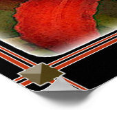 Poster impact graphique du grand lis rouge (Coin)