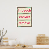 Poster Impeach Convict Remove 1950s Style (Cuisine)