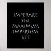 Poster Imperare sibi maximum imperium est (Devant)