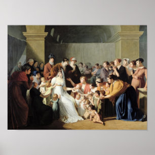 Poster Impératrice Josephine parmi les enfants, 1806