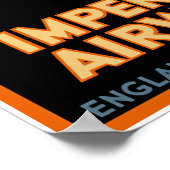 Poster Imperial Airways ~ Angleterre - Égypte - Inde (Coin)