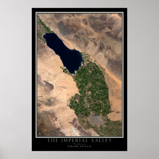 Poster Imperial Valley Californie Du Satellite Spatial (Devant)