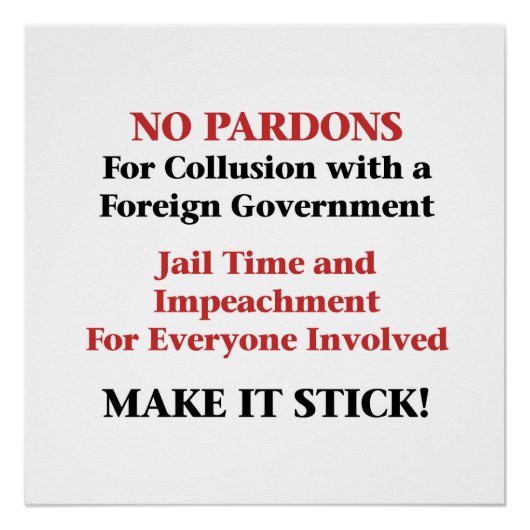 Poster Impersion — Pas de pardon pour collusion (Devant)