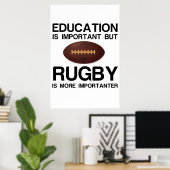 POSTER IMPORTANTE IMPORTANTE RUGBY DE L'ÉDUCATION (Bureau à domicile)