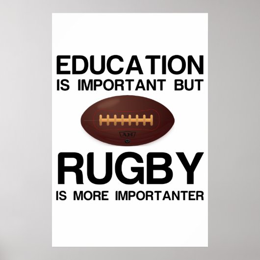 POSTER IMPORTANTE IMPORTANTE RUGBY DE L'ÉDUCATION (Devant)