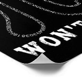 Poster Impossible d'arrêter Pi Wont Arrêter Math Pi Day (Coin)