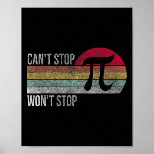 Poster Impossible d'arrêter Pi Wont Arrêter Pi Day Math V (Devant)