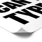 Poster Impossible de réparer la stupidité avec du ruban a (Coin)
