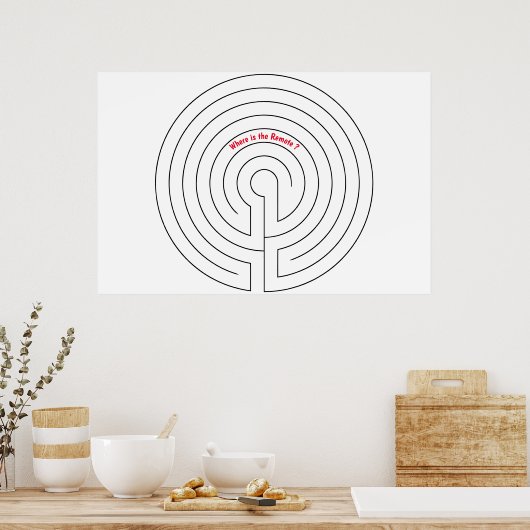 Poster Impossible de trouver l'affiche à distance (Cuisine)