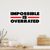 Poster Impossible est surévalué (Cuisine)