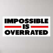 Poster Impossible est surévalué (Devant)