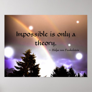 Poster Impossible n'est qu'une théorie Inspirante Motivat
