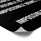 Poster Impossible N'Est Rien, Gym, Hustère, Succès, Grind (Coin)