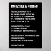 Poster Impossible N'Est Rien, Gym, Hustère, Succès, Grind (Devant)