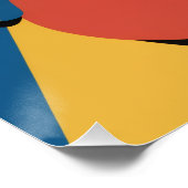 Poster Impression d'art de grille de visages abstraits, V (Coin)