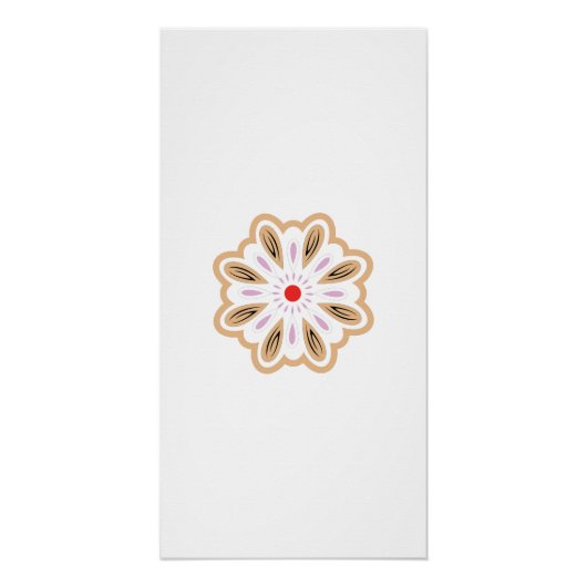 Poster Impression d'art floral Mandala | Décor Boho (Devant)