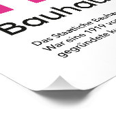 Poster Impression d'art géométrique à rayure rose vif Bau (Coin)