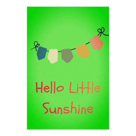 Poster Impression d'art mural de crèche Hello Little Suns (Devant)
