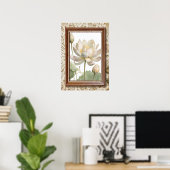 Poster "Impression d'art mural fleur de lotus élégante" (Bureau à domicile)