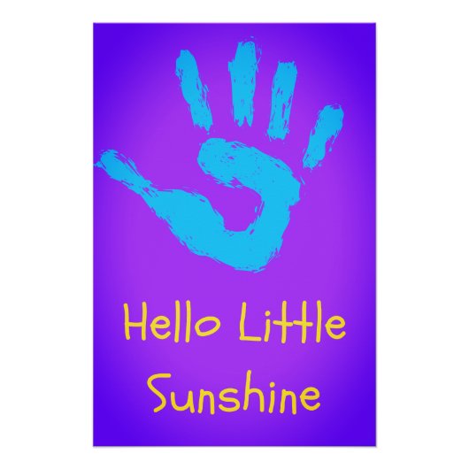 Poster Impression d'art mural pour la nurserie Hello Litt (Devant)