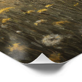 Poster Impression de faon de prairie brumeuse (Coin)