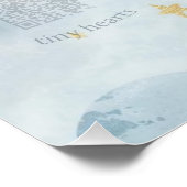 Poster Impression de la nurserie de la lune aquarelle ble (Coin)