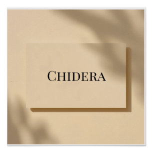 Poster Impression de nom esthétique Chidera – Afrique per