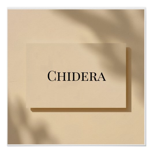 Poster Impression de nom esthétique Chidera – Afrique per (Devant)
