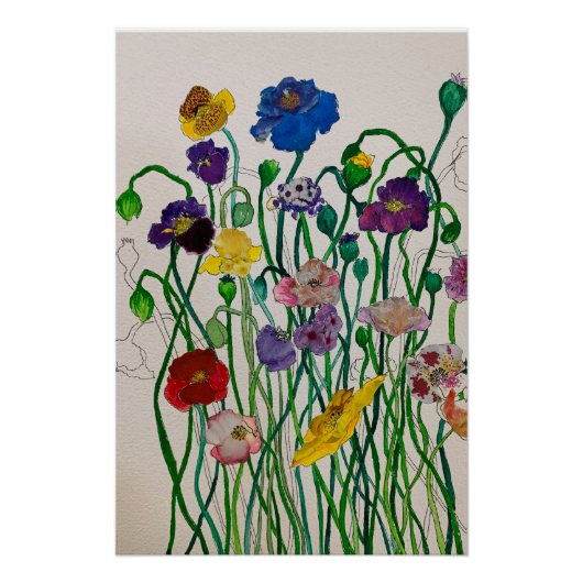 Poster Impression de Poppy sauvage (Devant)