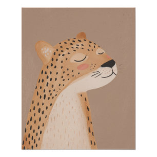 Poster Impression guépard, Décoration de chambre de bébé,
