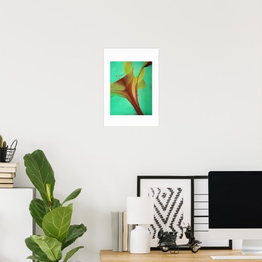 Poster impression-iris bleu2 (Bureau à domicile)