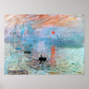 Poster Impression, lever de soleil par Claude Monet