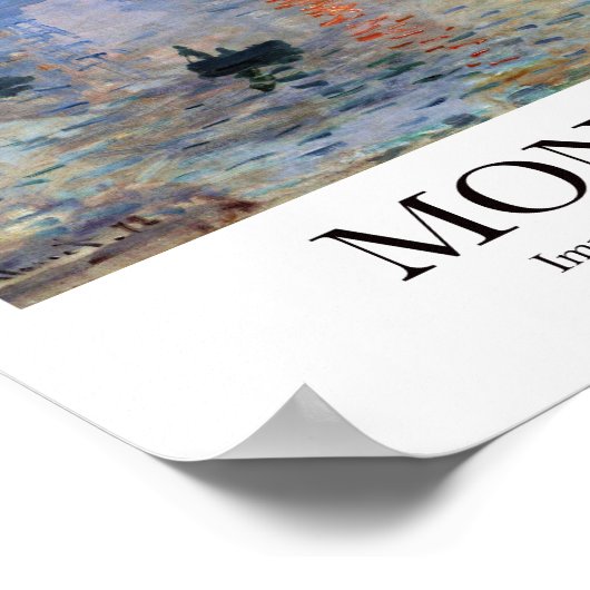 Poster Impression, lever de soleil par Claude Monet (Coin)