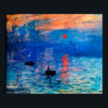 Poster Impression, lever du soleil 1872<br><div class="desc">Impression,  Sunrise a été peint par Claude Monet en 1872.Il a donné naissance au nom du mouvement impressionniste.</div>