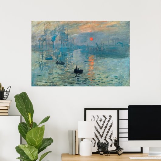 Poster Impression, lever du soleil, 1873 (Bureau à domicile)