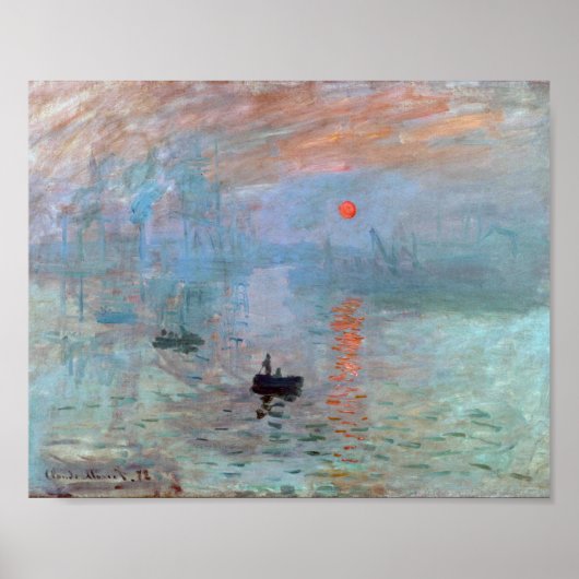 Poster Impression, lever du soleil, Claude Monet (Devant)