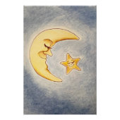 Poster Impression Lune et Étoile (Devant)