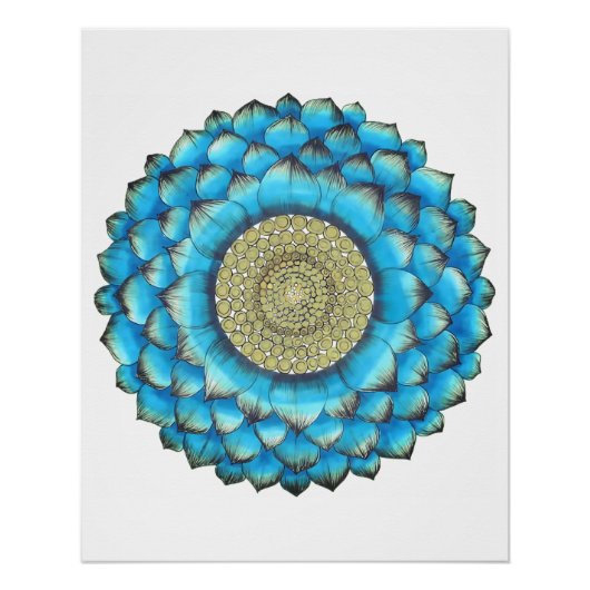 Poster Impression manuscrite Mandala (Devant)