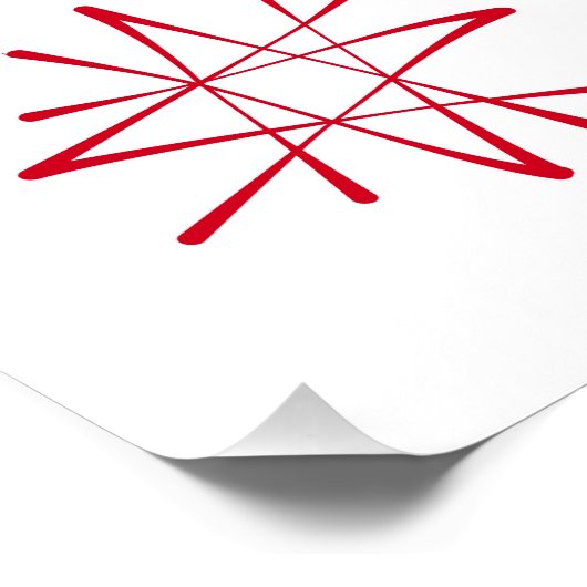 Poster Impression Martini atomique du milieu du siècle (Coin)