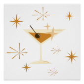 Poster Impression Martini atomique du milieu du siècle (Devant)