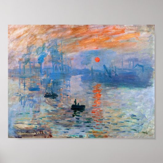 Poster Impression, soleil levant (1872) de Claude Monet (Devant)