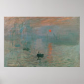 Poster Impression, Soleil levant, peinture célèbre, (Devant)