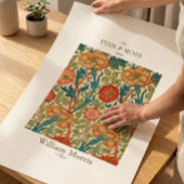Poster Impression sur toile florale rose et rose William
