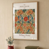 Poster Impression sur toile florale rose et rose William