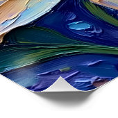 Poster Impression sur toile Grande Fleur Bleue | Botaniqu (Coin)