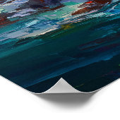 Poster Impressionist Coastal Lighthouse Seascape Painting (Coin)