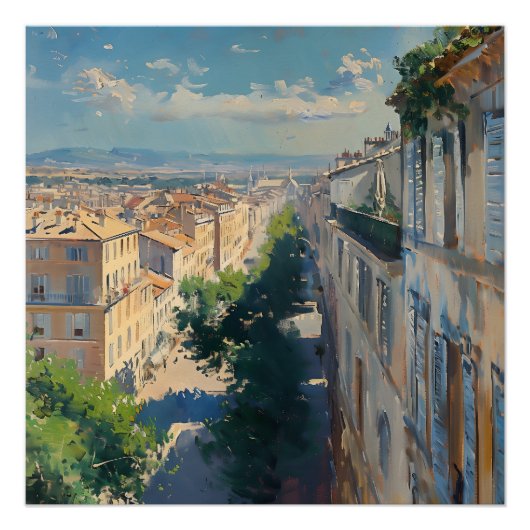 Poster Impressionist image of Mompellier around 1906 (Devant)