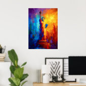 Poster Impressionist Statue of Liberty New York Artwork (Bureau à domicile)